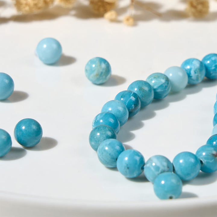 Bracelet de perles de sagesse en larimar naturel pour chat avec Buddha Stones - image 6