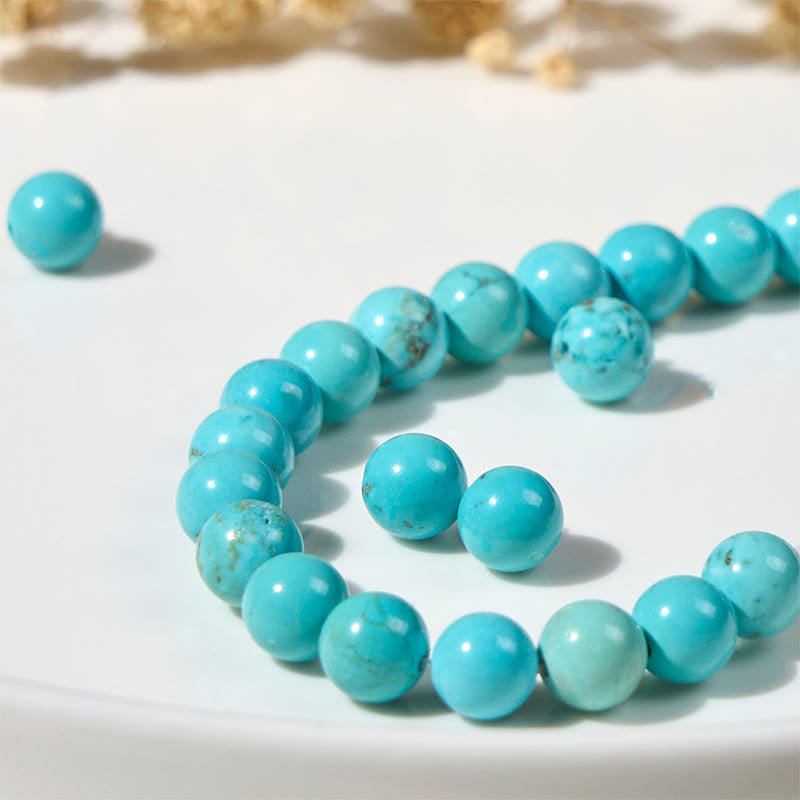 Bracelet de perles de force en turquoise naturelle pour chat Buddha Stones - image 8