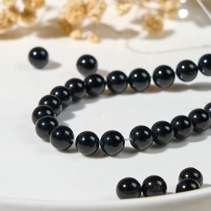 Bracelet de protection en onyx noir naturel Buddha Stones et chat noir - image 11