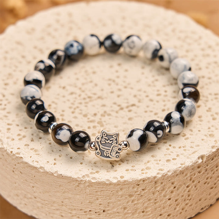 Bracelet d'amour en argent sterling 925 avec Buddha Stones - image 4