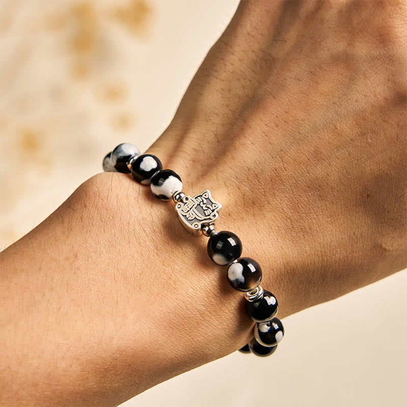 Bracelet d'amour en argent sterling 925 avec Buddha Stones - image 5