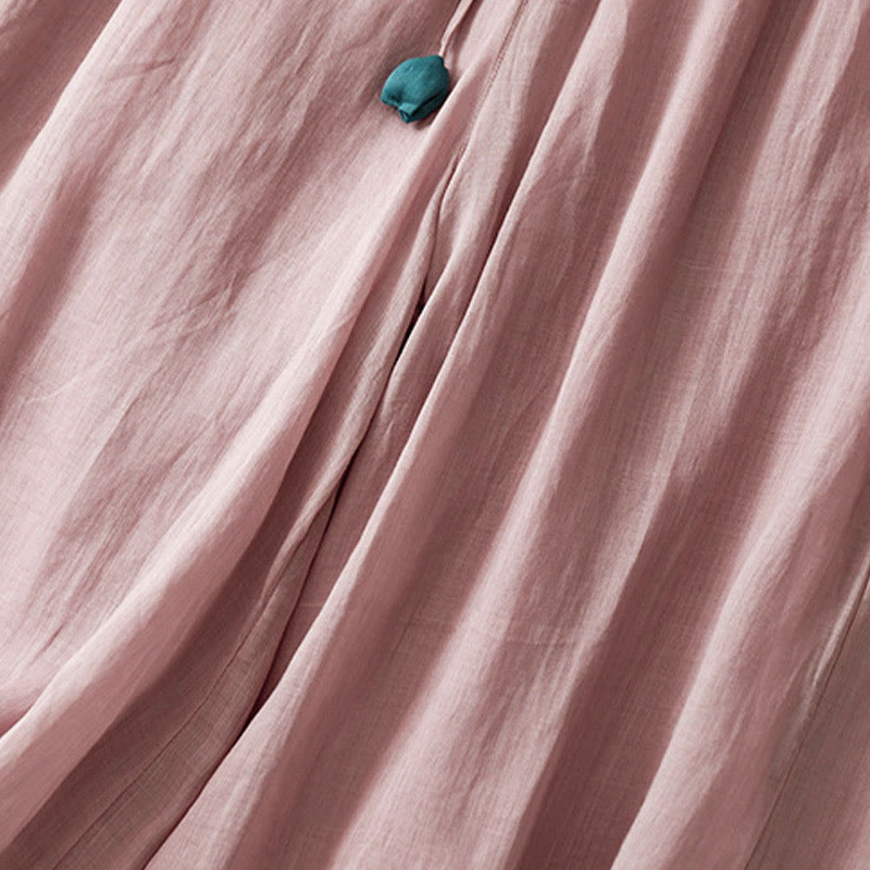 Pantalon large en coton avec cordon de serrage et poches pour femme Motif Buddha Stones - image 13