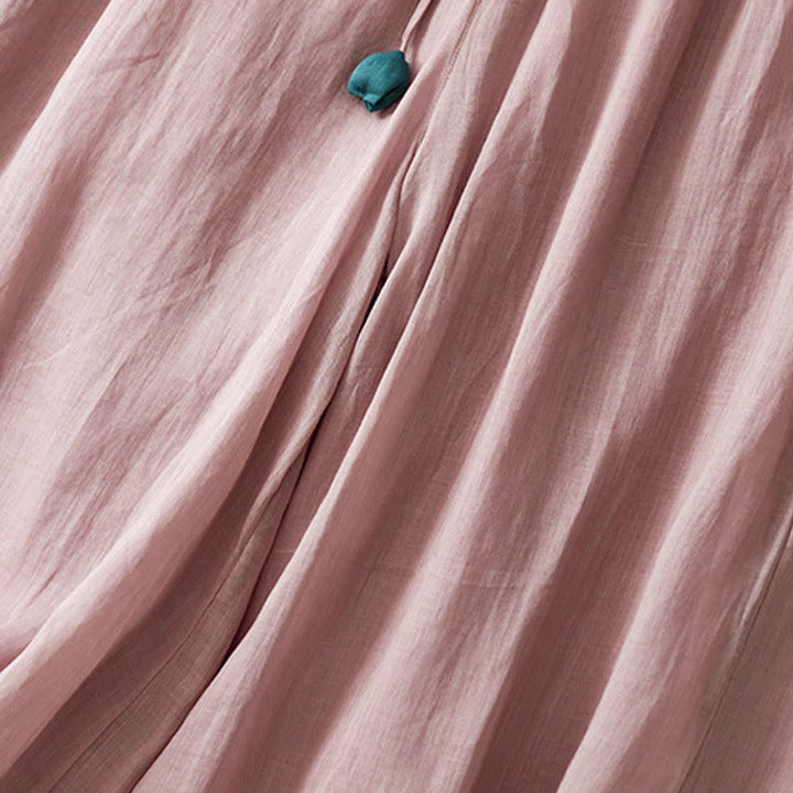 Pantalon large en coton avec cordon de serrage et poches pour femme Motif Buddha Stones - image 13