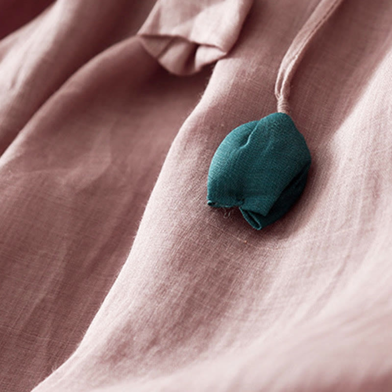 Pantalon large en coton avec cordon de serrage et poches pour femme Motif Buddha Stones - image 15