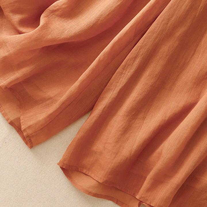 Pantalon large en coton avec cordon de serrage et poches pour femme Motif Buddha Stones - image 25