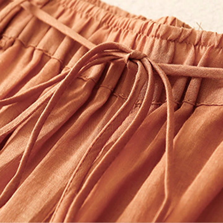 Pantalon large en coton avec cordon de serrage et poches pour femme Motif Buddha Stones - image 26