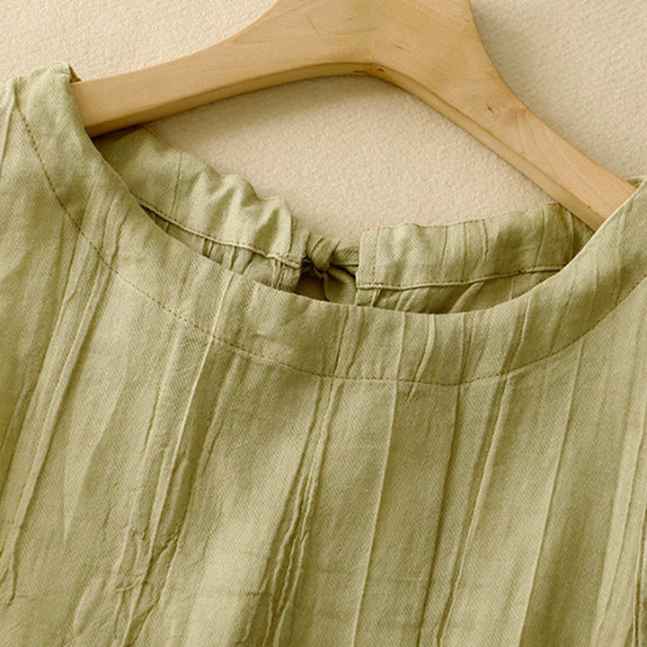Gilet sans manches à lacets et froissés pour femme, couleur pure, motif Buddha Stones , été - image 14