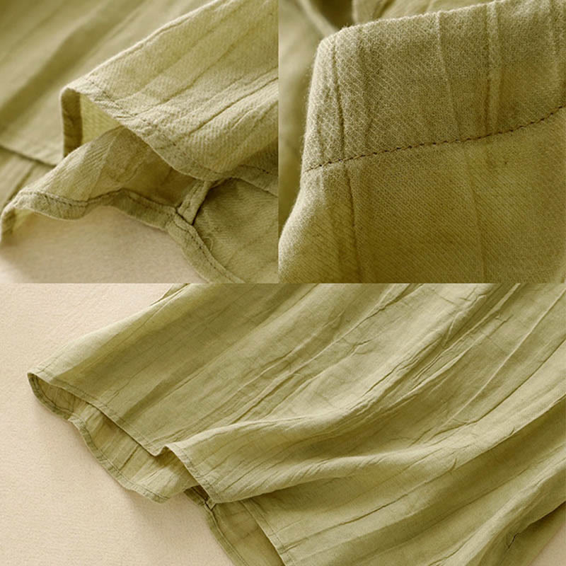 Gilet sans manches à lacets et froissés pour femme, couleur pure, motif Buddha Stones , été - image 17
