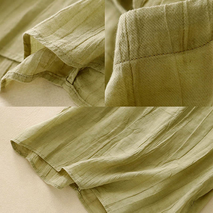 Gilet sans manches à lacets et froissés pour femme, couleur pure, motif Buddha Stones , été - image 17
