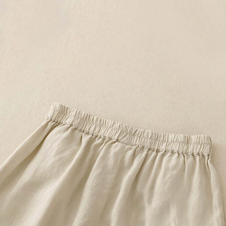 Short décontracté en coton uni avec poches pour femme Buddha Stones - image 9