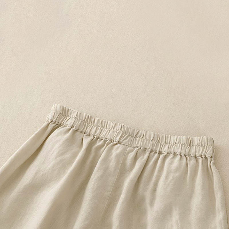 Short décontracté en coton uni avec poches pour femme Buddha Stones - image 10