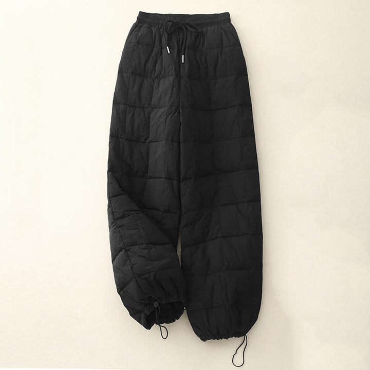 Pantalon d'hiver en coton avec cordon de serrage et poches pour femme Buddha Stones - Noir - US8-10，UK/AU12-14，EU40-42 (2XL) - image 15