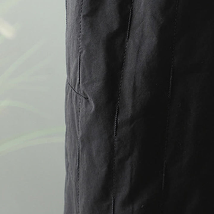 Pantalon sarouel en coton uni d'hiver Buddha Stones pour femme, longueur cheville, avec poches - image 4