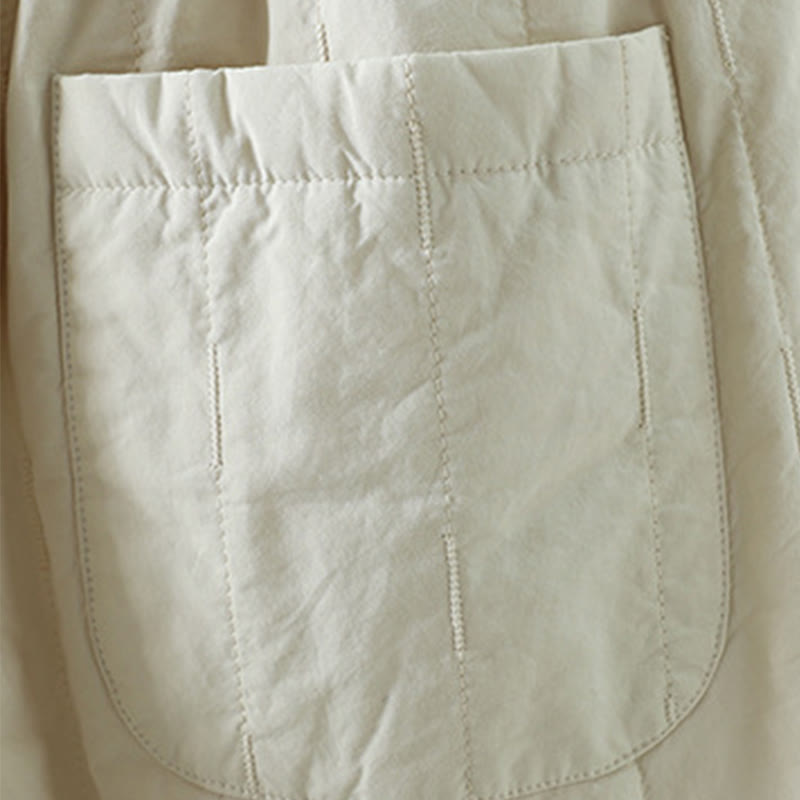 Pantalon sarouel en coton uni d'hiver Buddha Stones pour femme, longueur cheville, avec poches - image 12