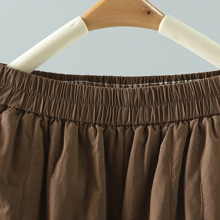 Pantalon sarouel en coton uni d'hiver Buddha Stones pour femme, longueur cheville, avec poches - image 18