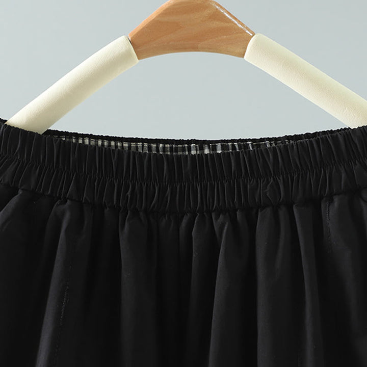 Pantalon sarouel en coton uni d'hiver Buddha Stones pour femme, longueur cheville, avec poches - image 1