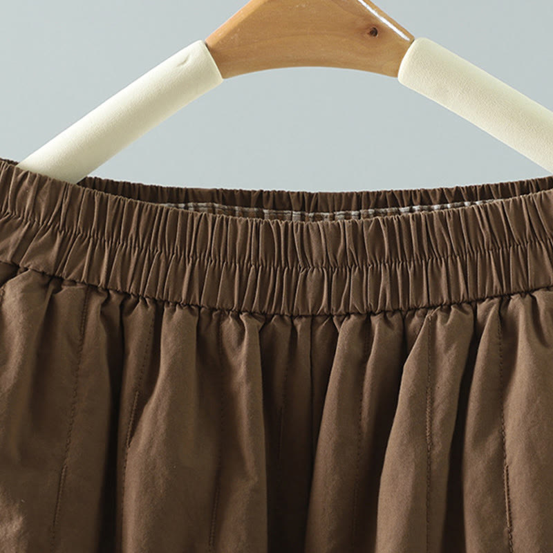 Pantalon sarouel en coton uni d'hiver Buddha Stones pour femme, longueur cheville, avec poches - image 18