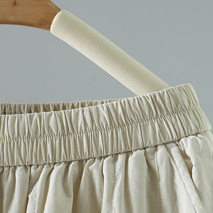 Pantalon sarouel en coton uni d'hiver Buddha Stones pour femme, longueur cheville, avec poches - image 10