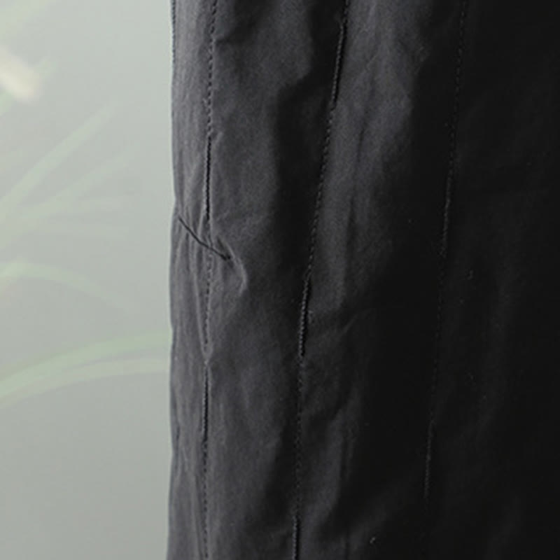 Pantalon sarouel en coton uni d'hiver Buddha Stones pour femme, longueur cheville, avec poches - image 4