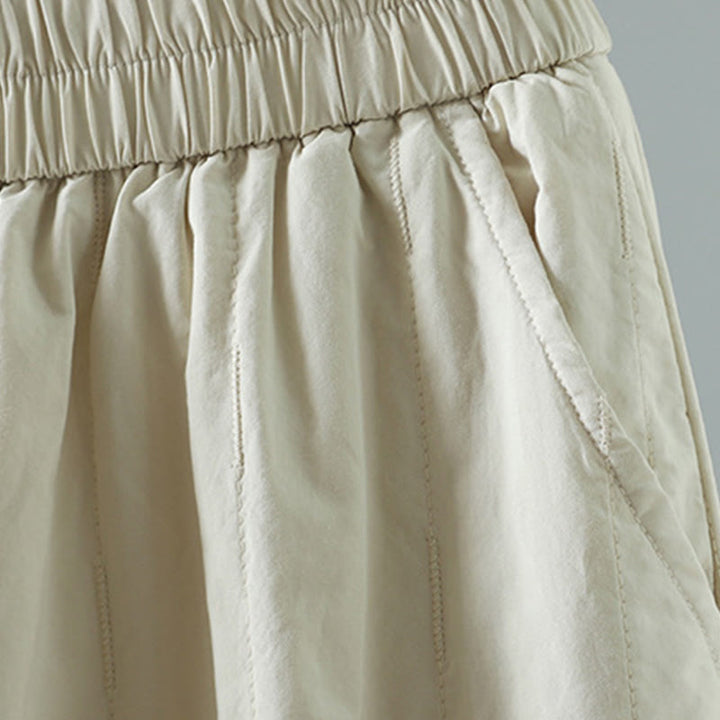 Pantalon sarouel en coton uni d'hiver Buddha Stones pour femme, longueur cheville, avec poches - image 12