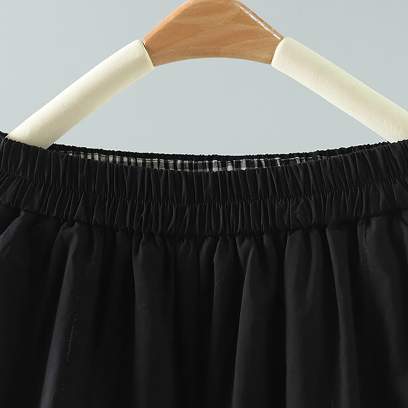 Pantalon sarouel en coton uni d'hiver Buddha Stones pour femme, longueur cheville, avec poches - image 1