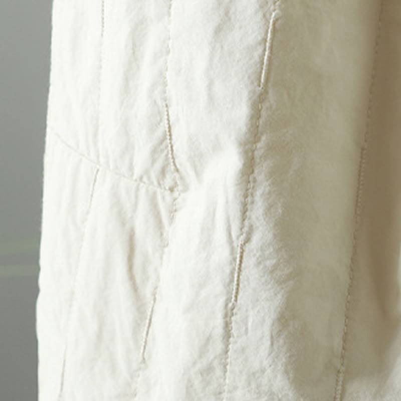 Pantalon sarouel en coton uni d'hiver Buddha Stones pour femme, longueur cheville, avec poches - image 15