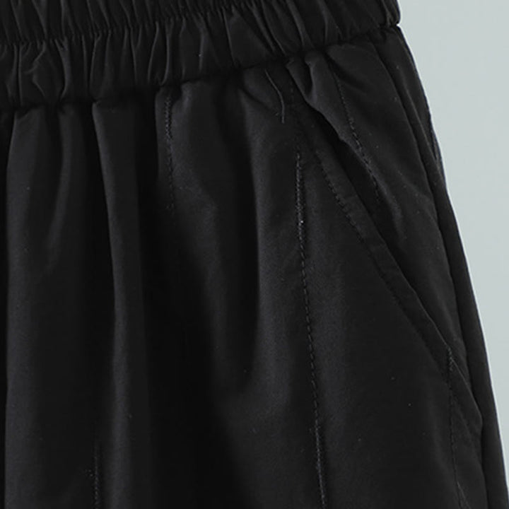 Pantalon sarouel en coton uni d'hiver Buddha Stones pour femme, longueur cheville, avec poches - image 3