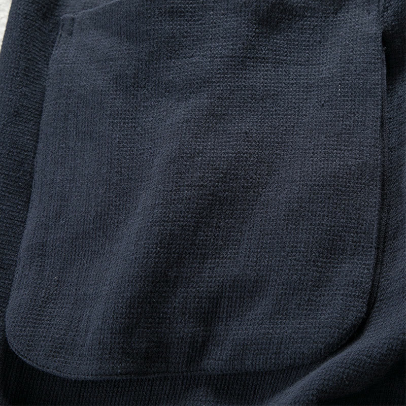 Buddha Stones kimono en coton et lin pour homme, couleur pure, design simple, ouvert sur le devant, avec poches - image 4