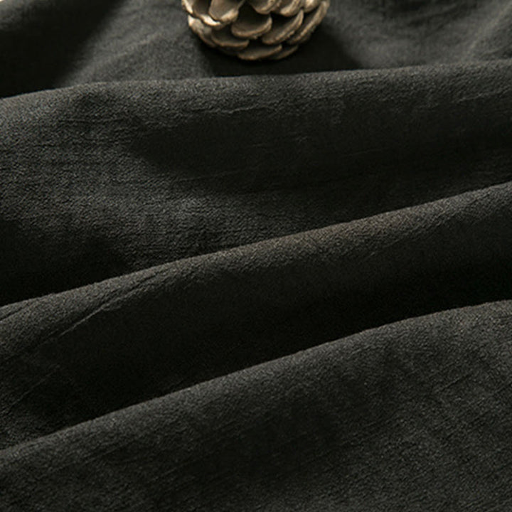 Veste kimono décontractée à lacets et devant ouvert pour homme, motif Buddha Stones, en coton et lin - image 5