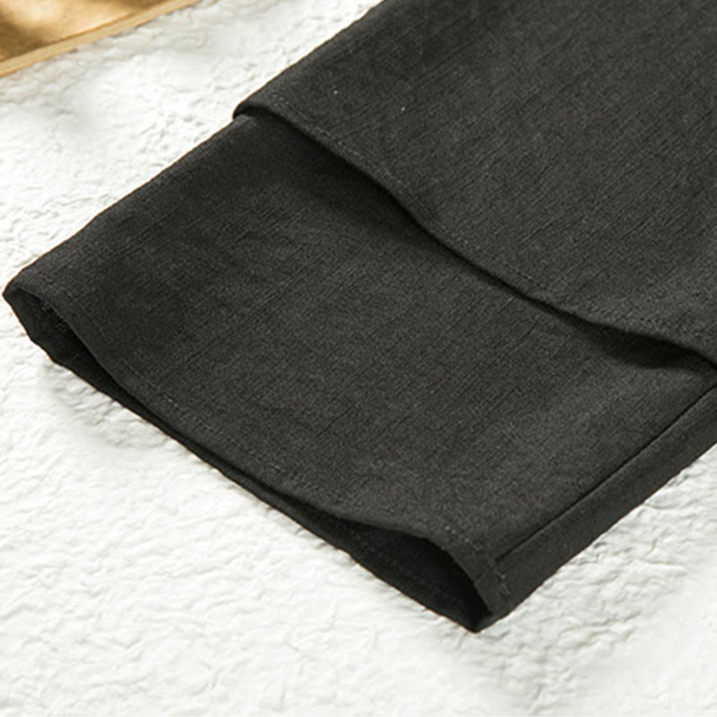 Veste kimono à manches longues en coton et lin pour homme, avec lacets et Buddha Stones - image 6