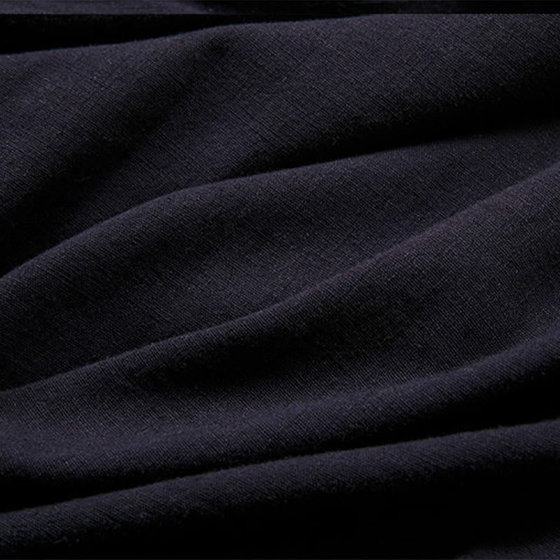 Veste kimono décontractée en coton et lin pour homme Buddha Stones, design uni, ouverte sur le devant - image 8