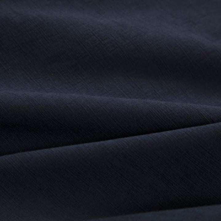 Buddha Stones en coton et lin à manches longues et boutons grenouille pour homme, doublure polaire, style kimono - image 4