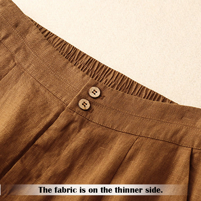 Pantalon large d'été décontracté pour femme avec poches et fermeture éclair simple, orné de Buddha Stones - image 32