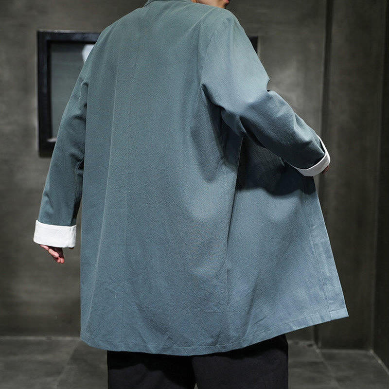 Veste kimono vintage en coton et lin pour homme, style zen, style printemps, Buddha Stones - image 19