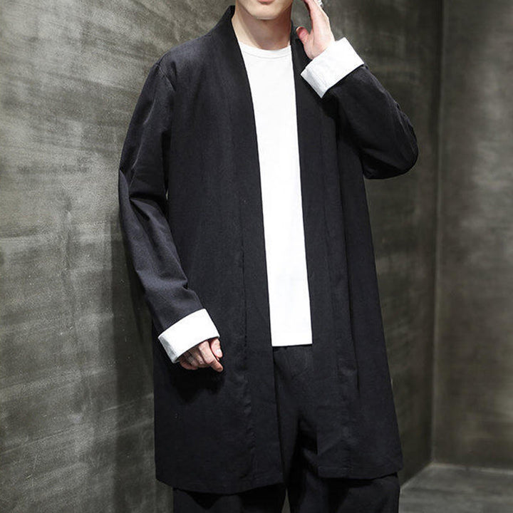 Veste kimono vintage en coton et lin pour homme, style zen, style printemps, Buddha Stones - image 13