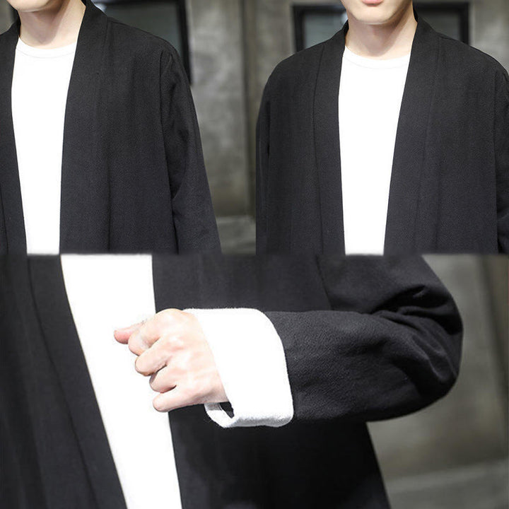 Veste kimono vintage en coton et lin pour homme, style zen, style printemps, Buddha Stones - image 14