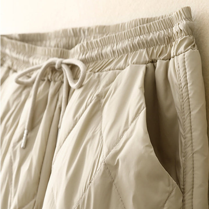 Pantalon décontracté taille haute en coton avec cordon de serrage et poches pour femme Motif Buddha Stones - image 10