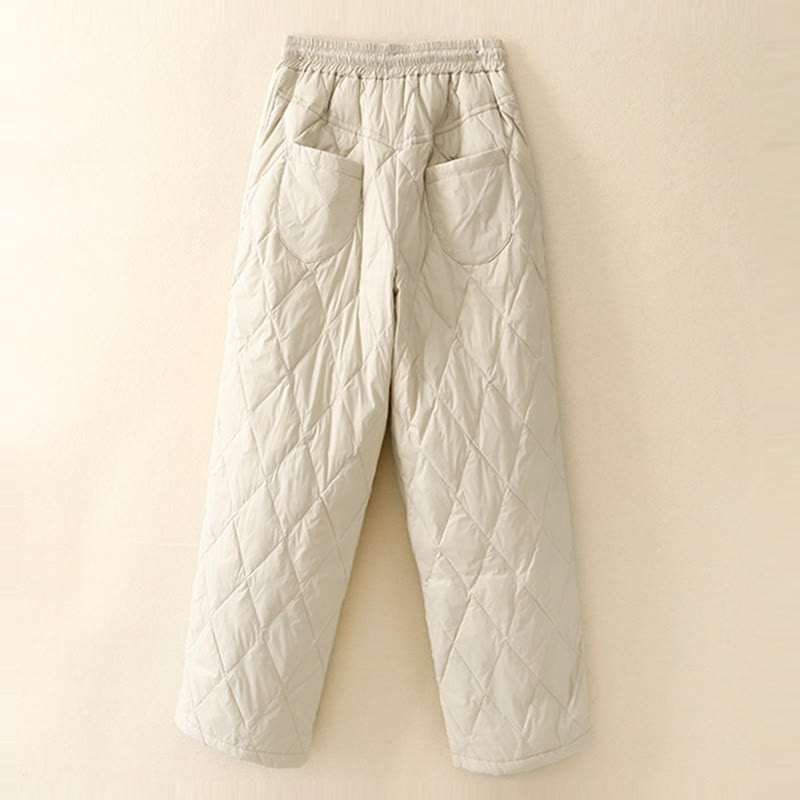 Pantalon décontracté taille haute en coton avec cordon de serrage et poches pour femme Motif Buddha Stones - image 8