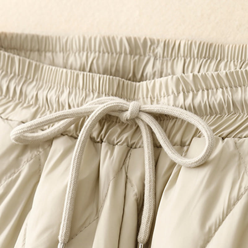 Pantalon décontracté taille haute en coton avec cordon de serrage et poches pour femme Motif Buddha Stones - image 9