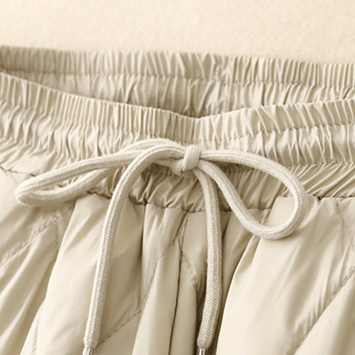 Pantalon décontracté taille haute en coton avec cordon de serrage et poches pour femme Motif Buddha Stones - image 9