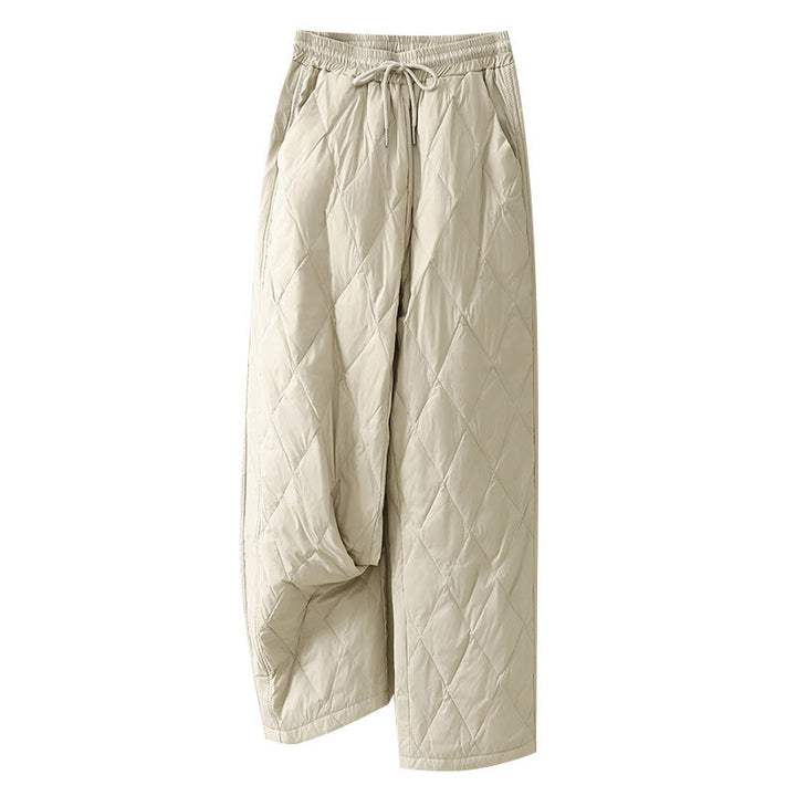 Pantalon décontracté taille haute en coton avec cordon de serrage et poches pour femme Motif Buddha Stones - image 15