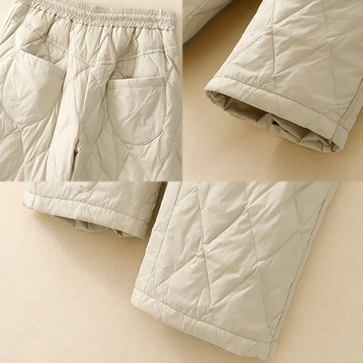 Pantalon décontracté taille haute en coton avec cordon de serrage et poches pour femme Motif Buddha Stones - image 14