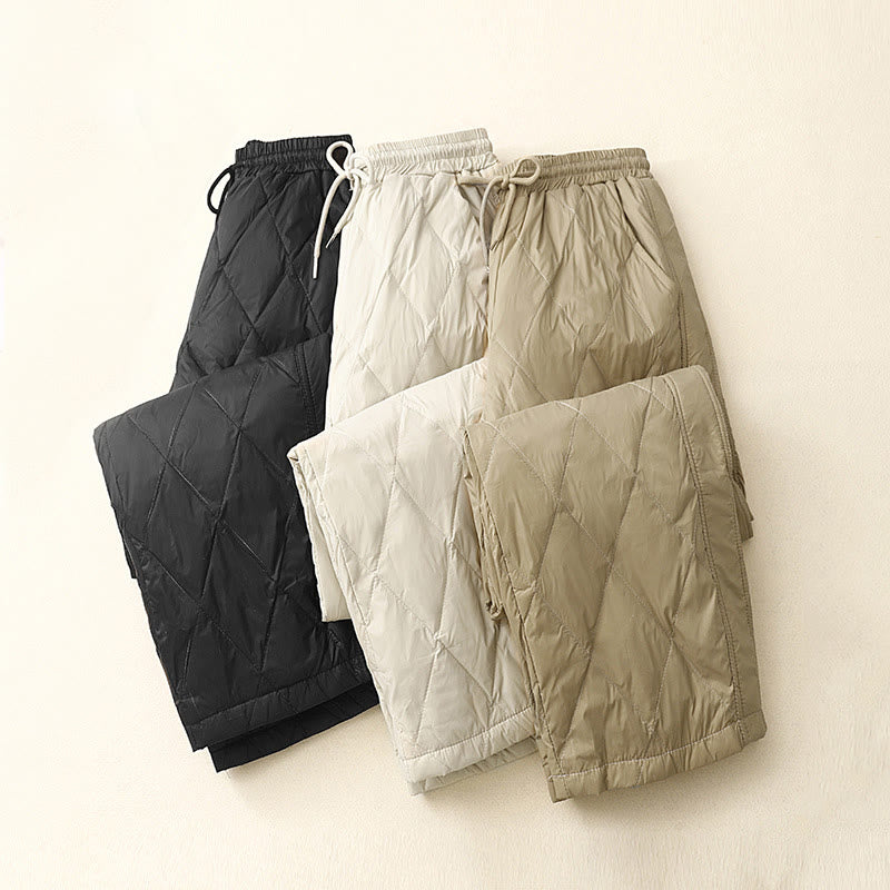 Pantalon décontracté taille haute en coton avec cordon de serrage et poches pour femme Motif Buddha Stones - image 15