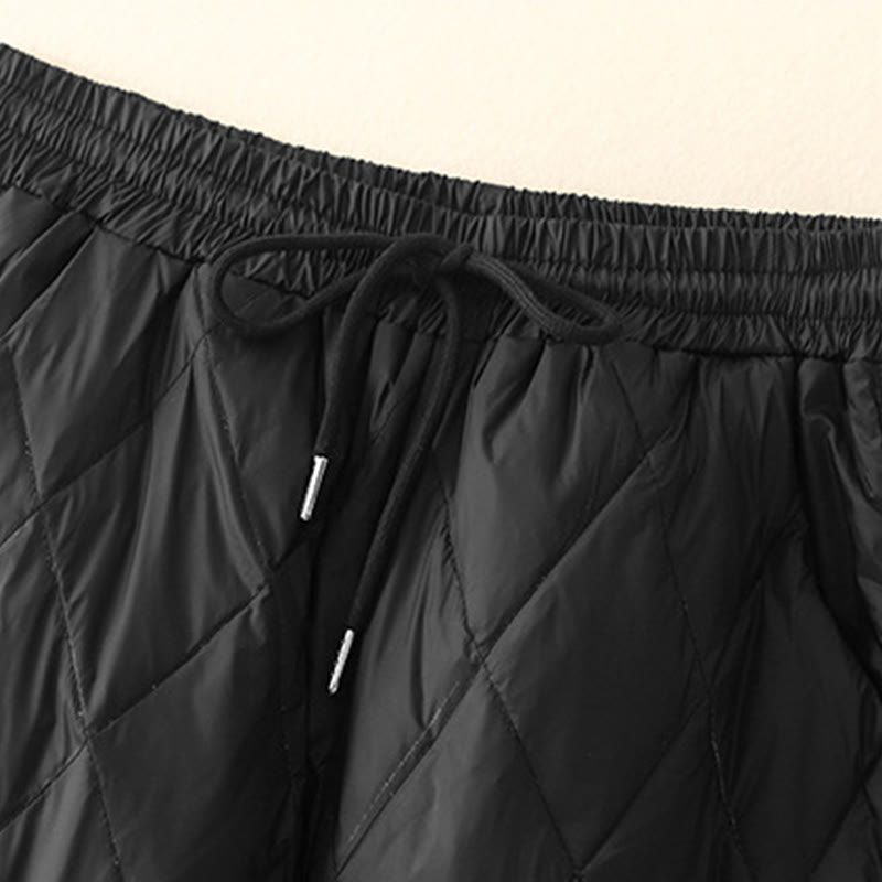 Pantalon décontracté taille haute en coton avec cordon de serrage et poches pour femme Motif Buddha Stones - image 6