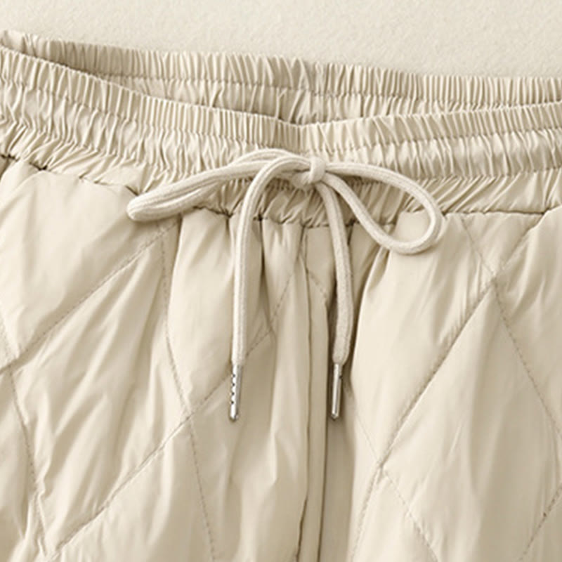 Pantalon décontracté taille haute en coton avec cordon de serrage et poches pour femme Motif Buddha Stones - image 11