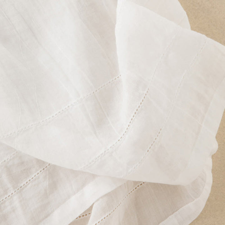 Robe mi-longue d'été en coton à col en V et manches mi-longues avec Buddha Stones - image 36