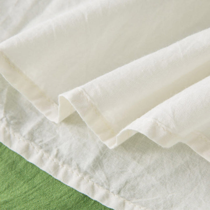 Robe mi-longue d'été en coton à col en V et manches mi-longues avec Buddha Stones - image 37