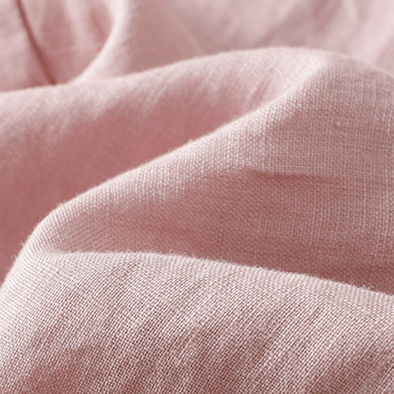 Pantalon large en coton et lin avec cordon de serrage et poches pour femme Motif Buddha Stones Commute - image 25