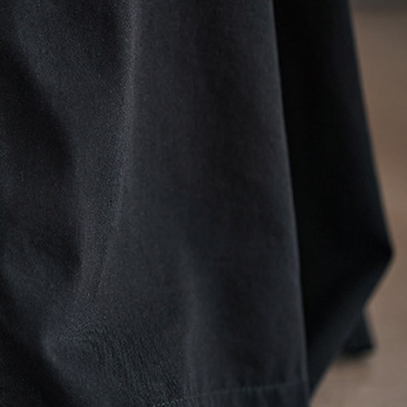 Pantalon large en coton avec poches et ouverture de jambe style rétro Buddha Stones pour femme - image 17