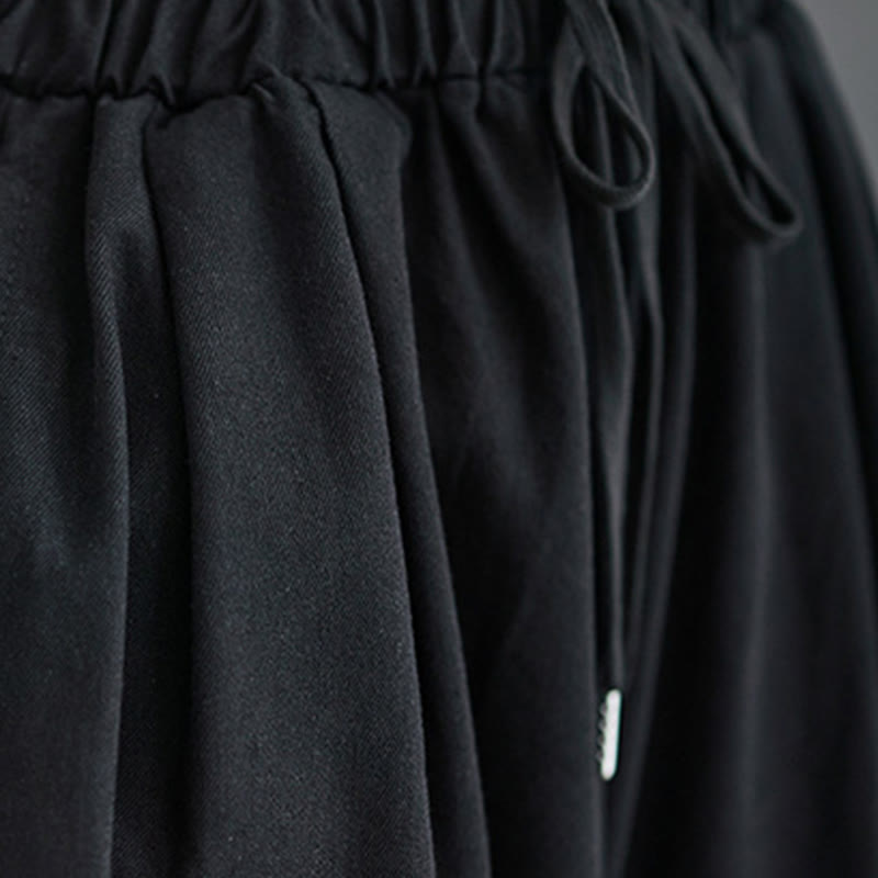 Pantalon large en coton avec poches et ouverture de jambe style rétro Buddha Stones pour femme - image 14